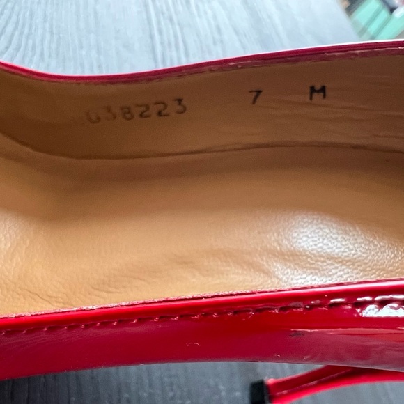 Stuart Weitzman red patent leather shoes
Size 7 M Open Toe 3-inch heels - Picture 8 of 14